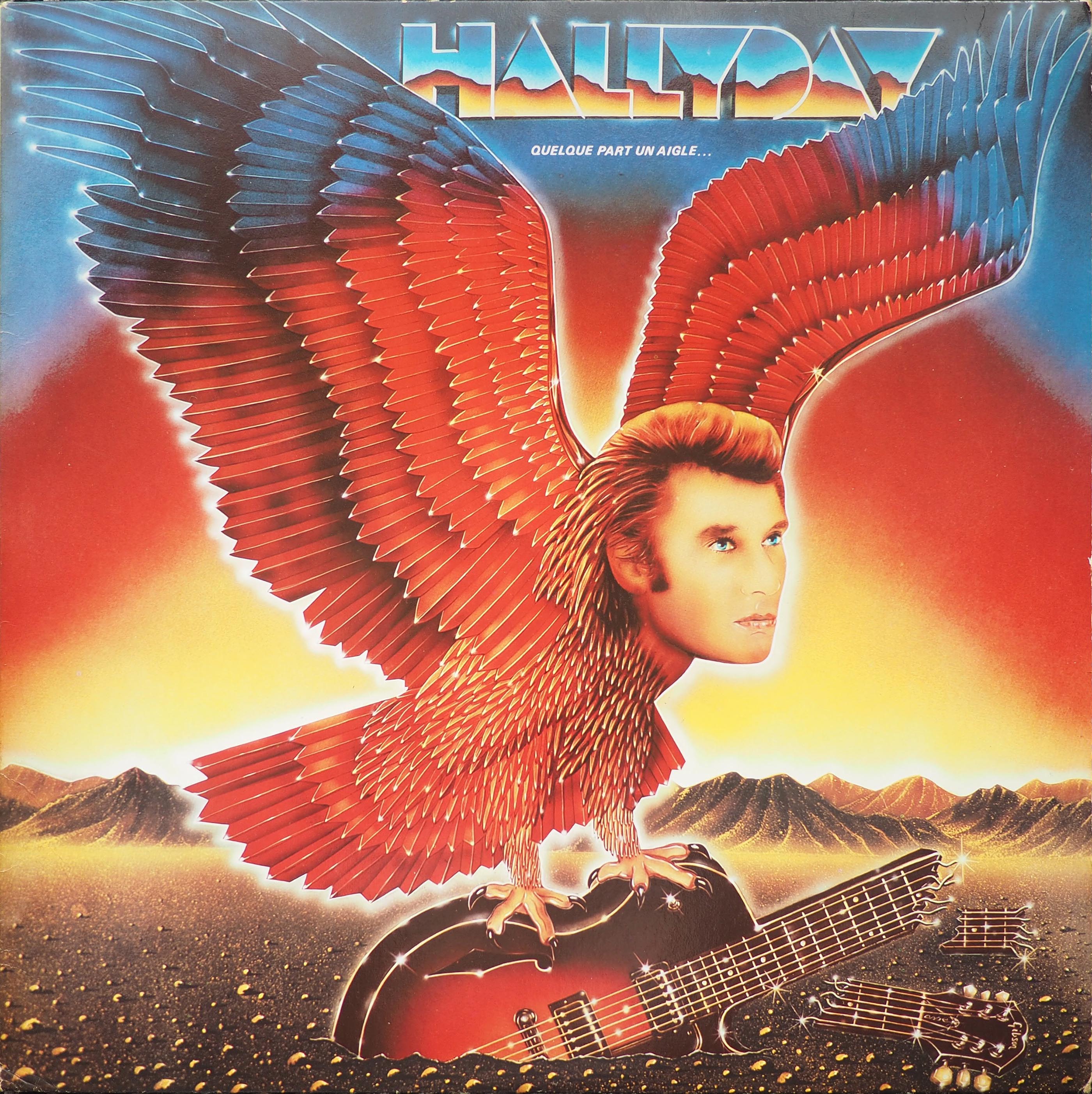 おもしろレコードジャケット Johnny Hallyday『Quelque part un aigle』 カバーイメージ